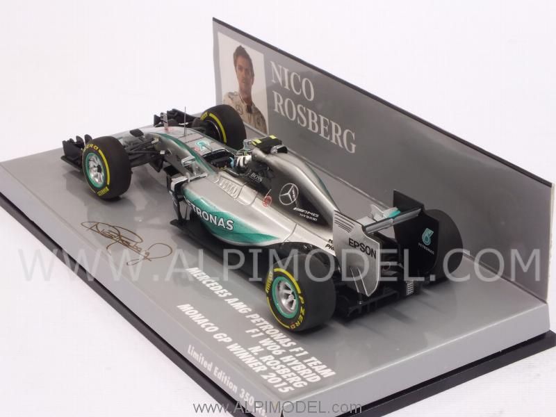Mercedes AMG F1 W06 Hybrid Winner GP Monaco 2015 Nico Rosberg  (HQ Resin) - minichamps