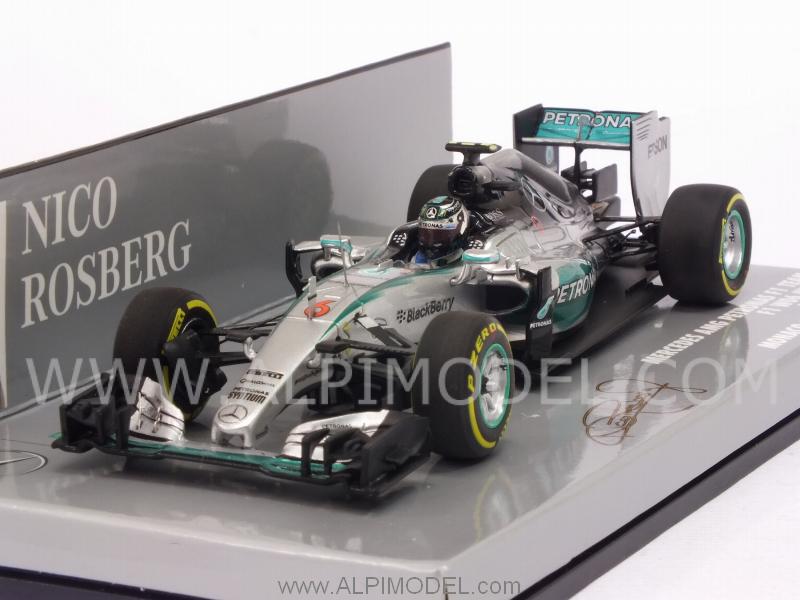 Mercedes AMG F1 W06 Hybrid Winner GP Monaco 2015 Nico Rosberg  (HQ Resin) by minichamps