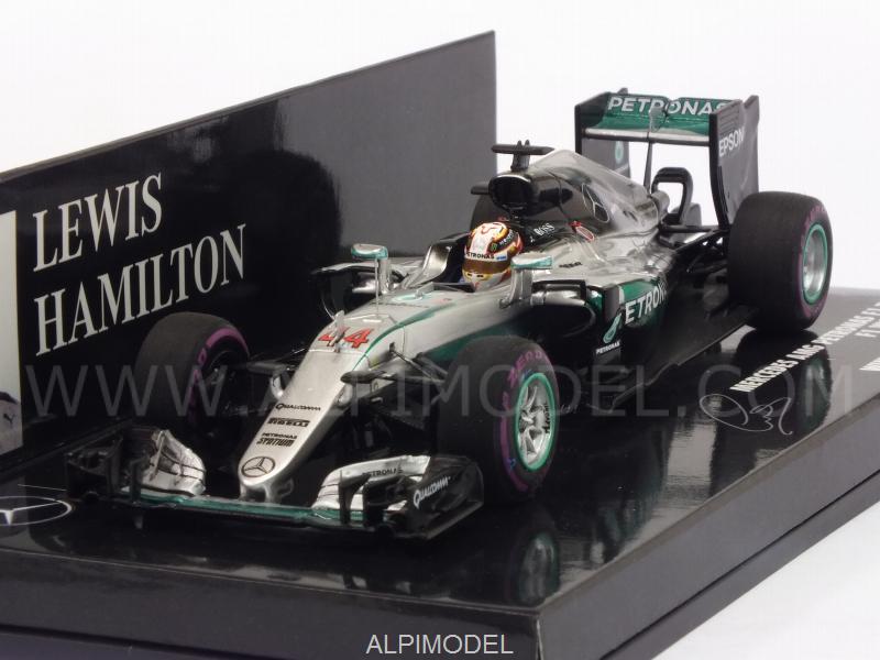 Mercedes W07 AMG Hybrid Winner GP Monaco 2016 Lewis Hamilton (HQ Resin) by minichamps