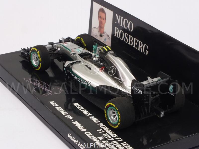 Mercedes W07 AMG Hybrid #6 GP Abu Dhabi 2016 World Champion Formula 1 2016 Nico Rosberg (HQ resin) - minichamps
