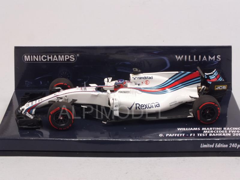 Williams FW40 Martini Test Bahrain 2017 Gary Paffett  (HQ Resin) - minichamps