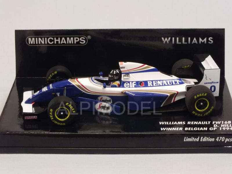 Williams FW16B Renault #0 Winner GP Belgium 1994 Damon Hill - minichamps
