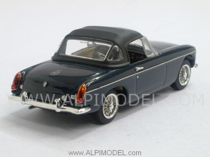 MG B Spider with closed softtop 1968 (Basilica Blue) - minichamps