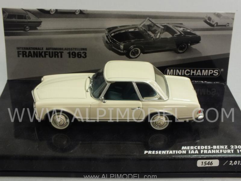 Mercedes 230 SL Hard Top 'Pagode' Frankfurt 1963 (White) by minichamps