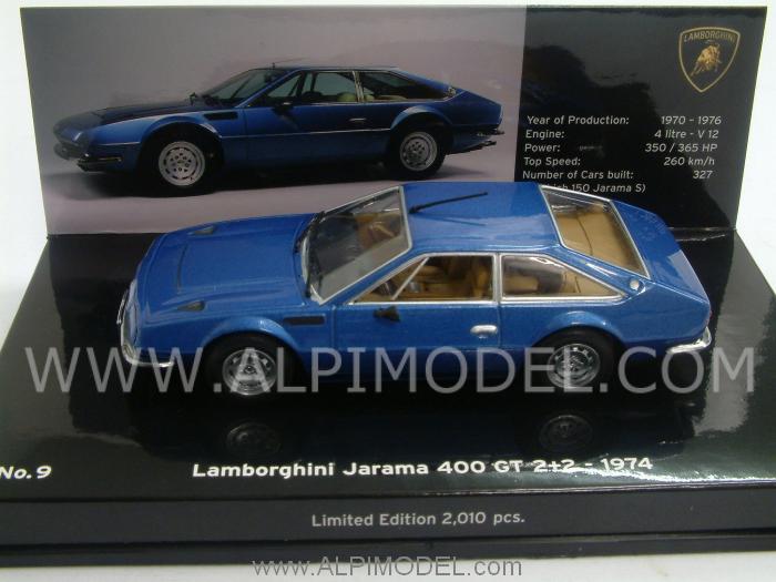 Lamborghini Jarama 400 GT 2+2 1974 (Metallic Blue) Lamborghini Museum Series by minichamps