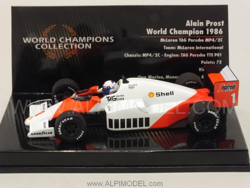 McLaren MP4/2C TAG 1986 World Champion Alan Prost 'World Champions Collection' - minichamps