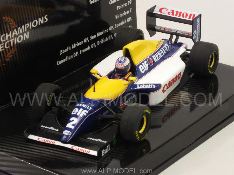 Williams FW15C Renault 1993 World Champion Alain Prost 'World Champions Collection' - minichamps