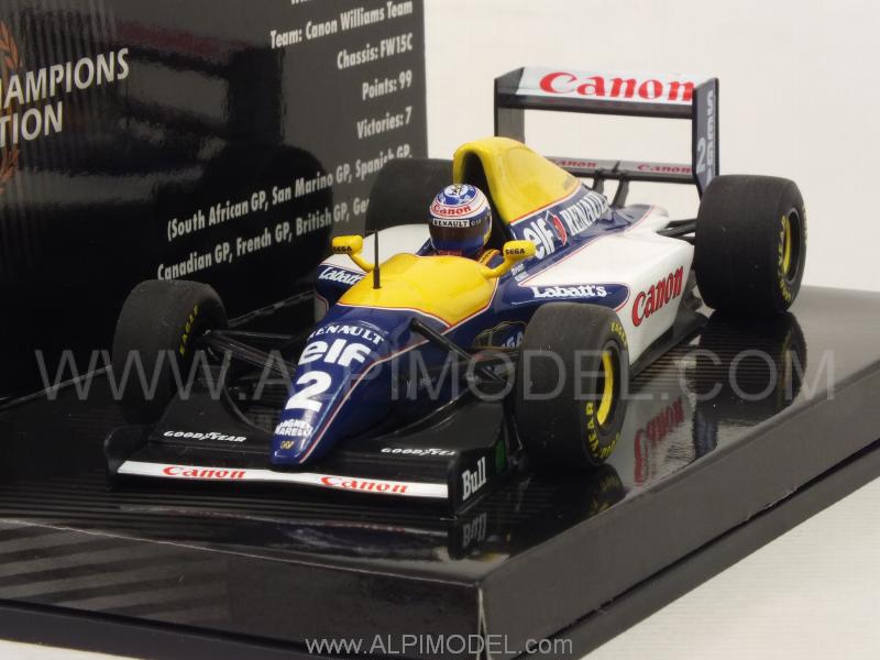 Williams FW15C Renault 1993 World Champion Alain Prost 'World Champions Collection' by minichamps