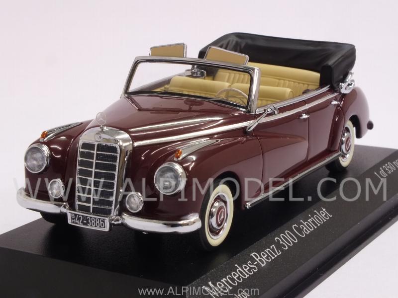 Mercedes 300 Cabriolet W186 1952 (Middle Red) by minichamps