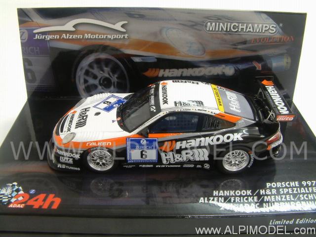 Porsche 997 GT3 Hankook H&R #6 Nurburgring 2009 Alzen - Fricke - Menzel  - Schwager by minichamps