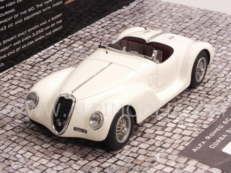 Alfa Romeo 6C 2500 SS Corsa Spider 1939 (White) - minichamps