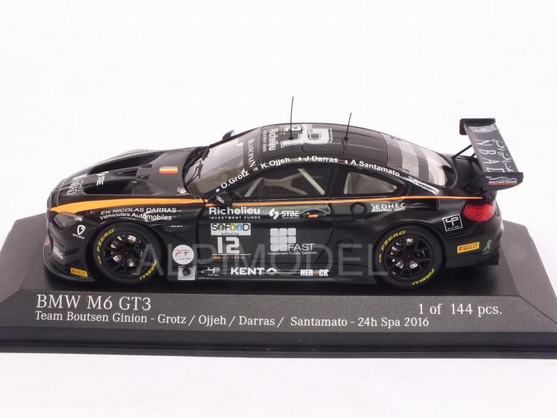 BMW M6 GT3 Team Boutsen Ginion #12 24h Spa 2016 Grotz - Ojjeh - Darras - Santamato - minichamps
