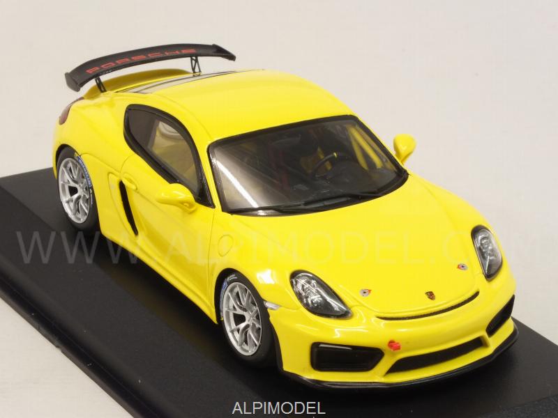 Porsche Cayman GT4 Clubsport Street Version (Yellow) - minichamps