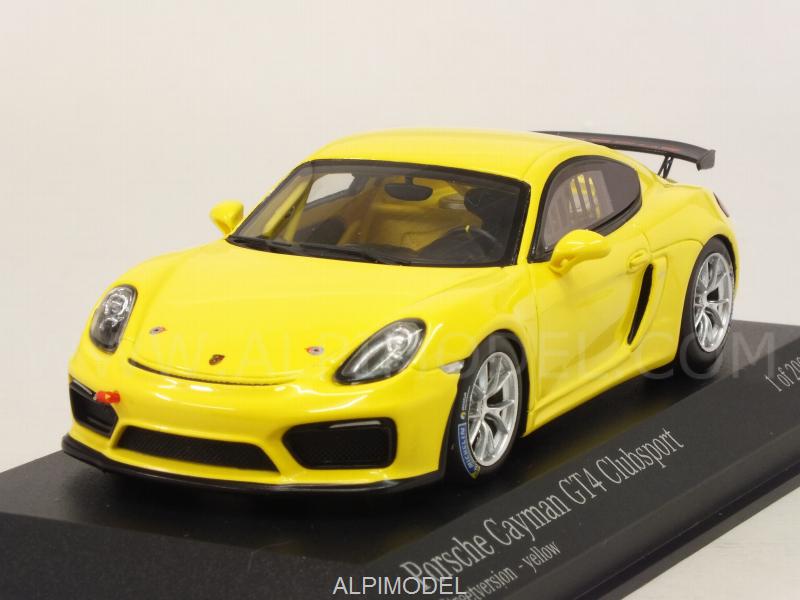 Porsche Cayman GT4 Clubsport Street Version (Yellow) by minichamps