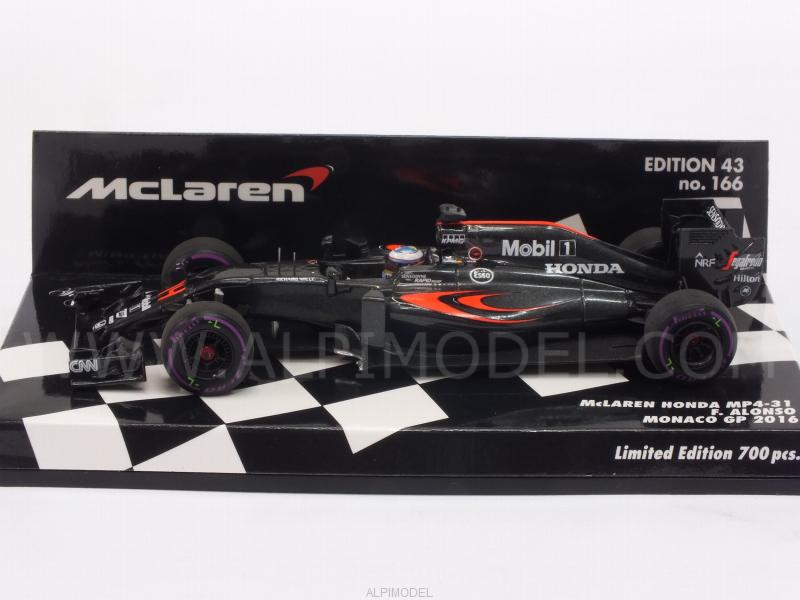 McLaren MP4/31 Honda #14 GP Monaco 2016 Fernando Alonso - minichamps