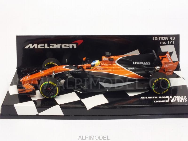 McLaren MCL32 Honda #14 GP China 2017 Fernando Alonso (HQ resin) - minichamps