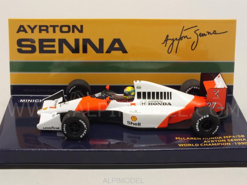 McLaren MP4/5B Honda 1990 World Champion Ayrton Senna (New Edition) - minichamps