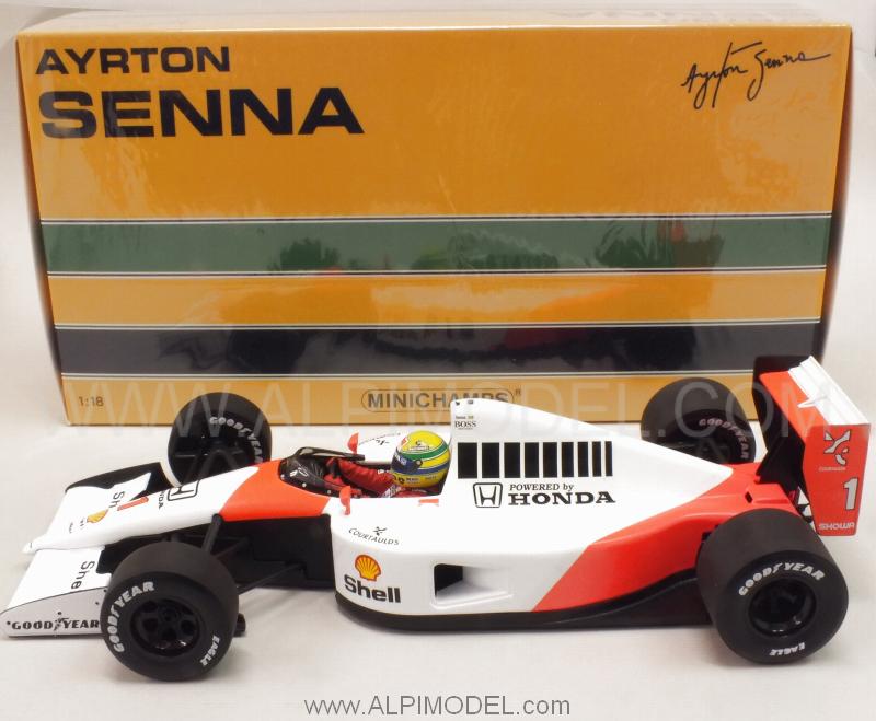 McLaren MP4/6 Honda World Champion 1991 Ayrton Senna (New Edition) - minichamps