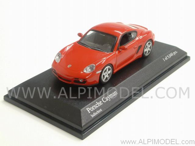 Porsche Cayman 2005 (Indian Red)  (1/64 scale - 7cm) by minichamps