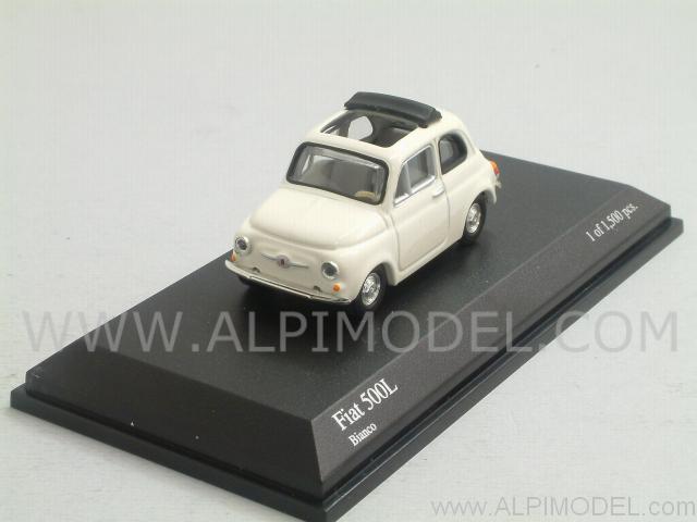 Fiat 500 L 1968 (White)  (1/64 scale) by minichamps
