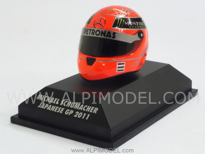 Helmet Michael Schumacher GP Japan 2011 (Minichamps- Schuberth) (1/8 scale- 3cm) by minichamps