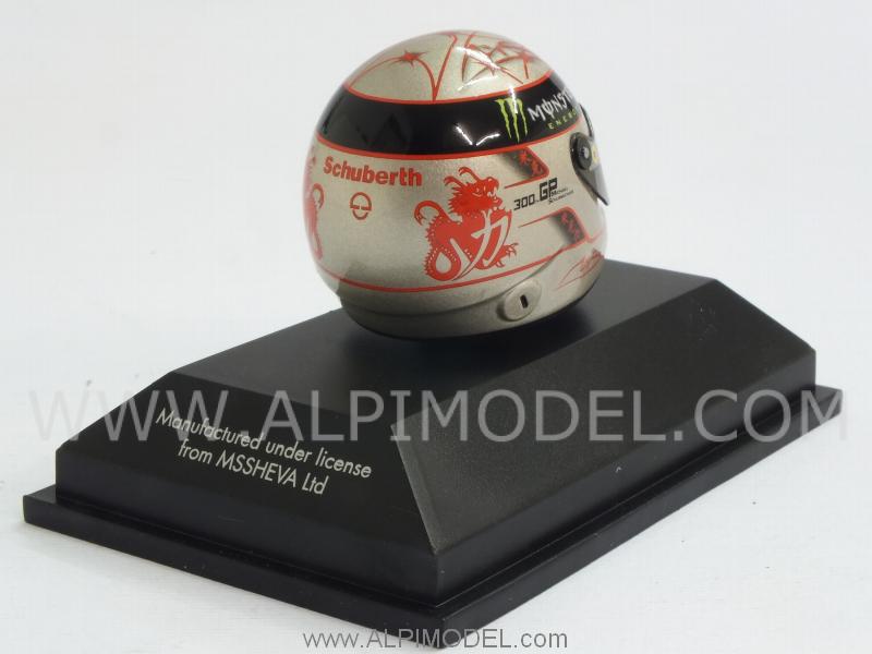 Helmet Michael Schumacher 300th GP 2012 (Minichamps- Schuberth) (1/8 scale- 3cm) - minichamps