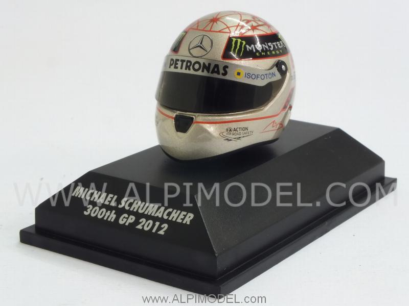 Helmet Michael Schumacher 300th GP 2012 (Minichamps- Schuberth) (1/8 scale- 3cm) by minichamps