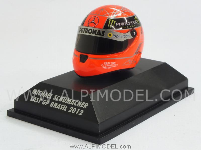 Helmet Michael Schumacher Last GP - Brasil 2012 (Minichamps- Schuberth) (1/8 scale- 3cm) by minichamps