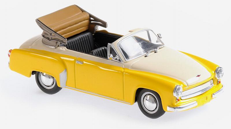 Wartburg A 311 Cabriolet Yellow/White 1958  'Maxichamps' Edirion by minichamps