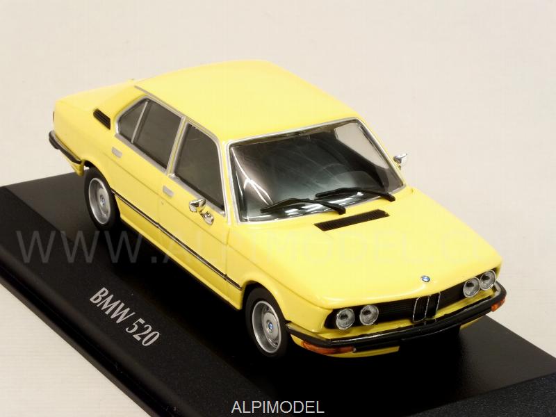 BMW 520 1974 (Light Yellow) Maxichamps Edition - minichamps