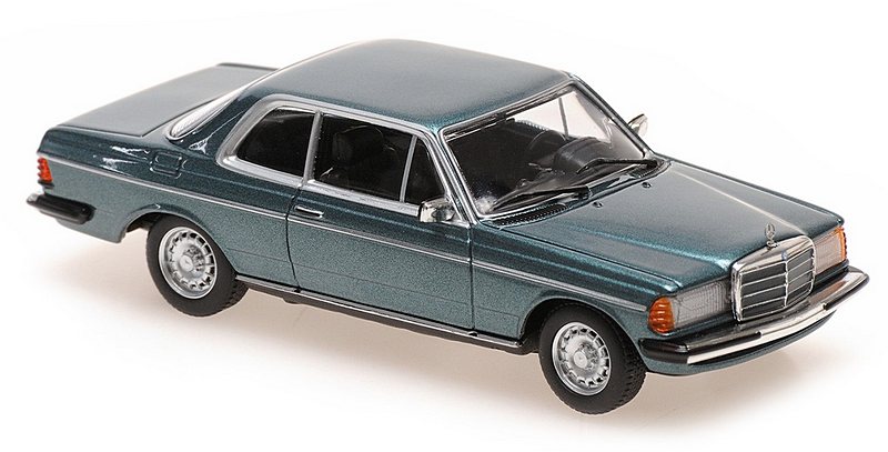Mercedes 230CE (W123) 1976 (Petrol Blue)  'Maxichamps' Edition by minichamps