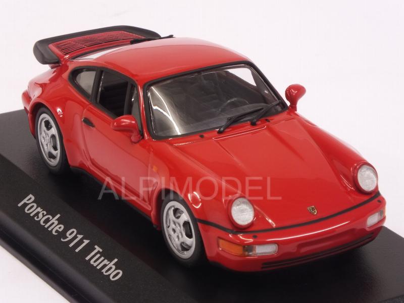 Porsche 911 Turbo 964 1990 (Red) 'Maxichamps' Edition - minichamps