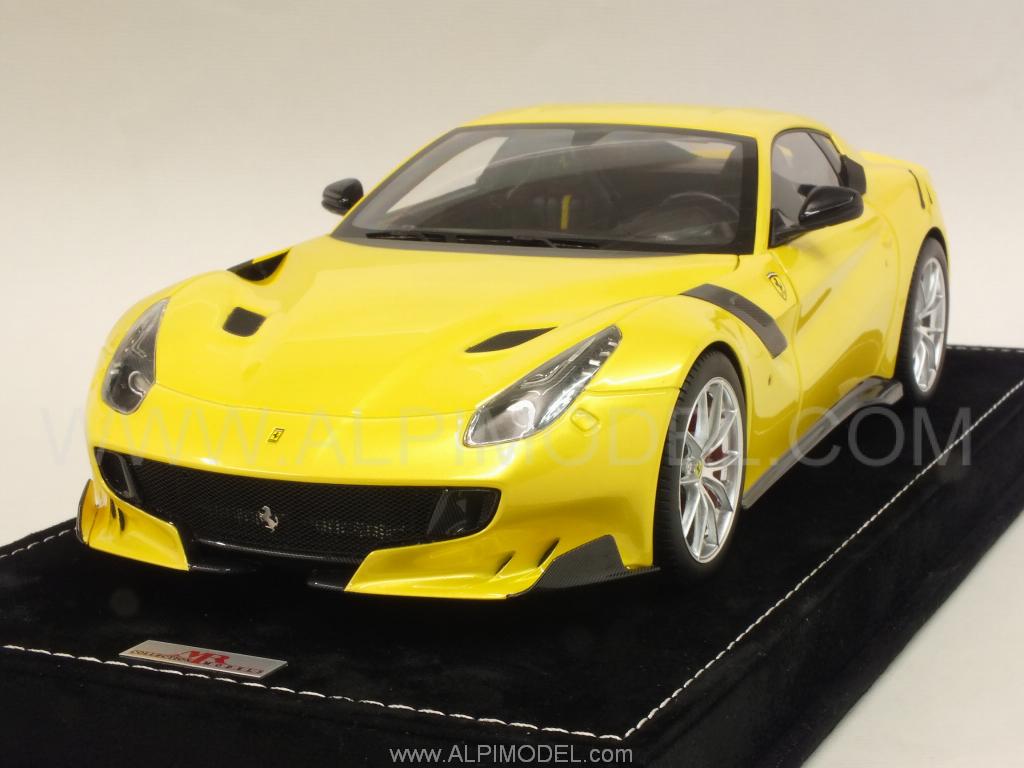 Ferrari F12 TDF 2016 (Giallo Tristrato) with display case by mr-collection