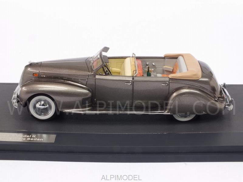Lincoln Model K Le Baron Convertible Sedan 1938 (Grey Metallic/Beige) - matrix-models