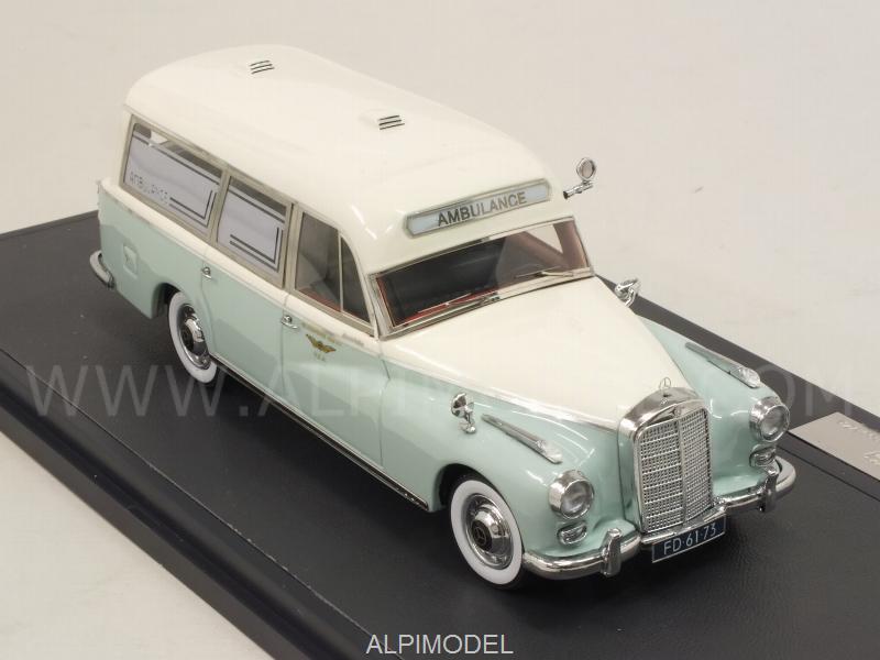 Mercedes 300D W189 Visser Ambulance VZA 1961 (White/Grey) - matrix-models
