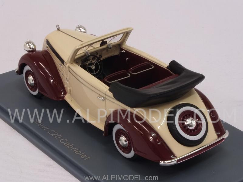 Steyr 220 Vabriolet 1937 (Cream/Dark Red) - neo