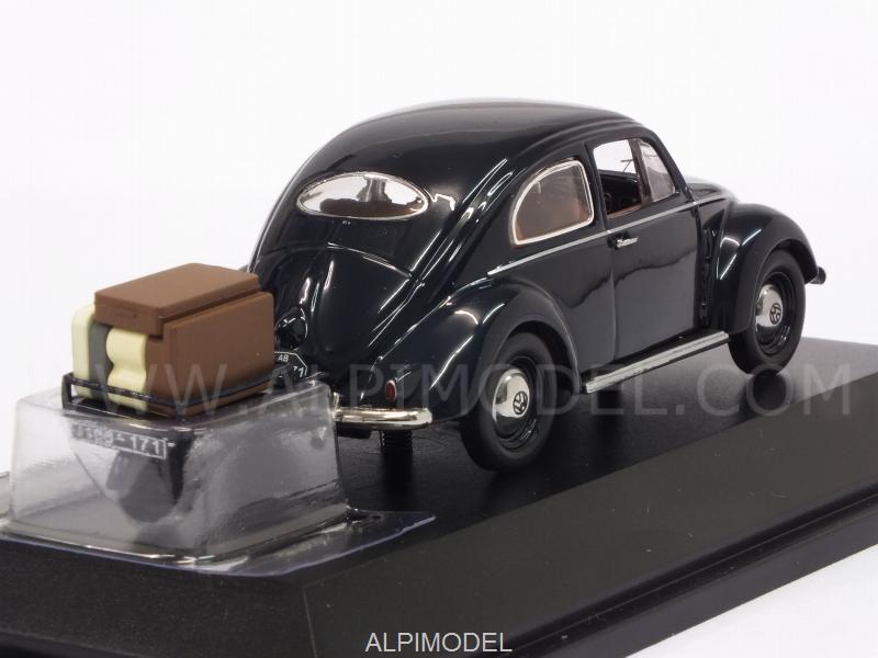 Volkswagen Beetle with small trailer (Dark Blue) - schuco