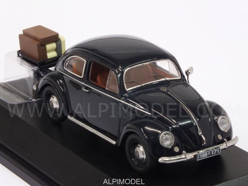 Volkswagen Beetle with small trailer (Dark Blue) - schuco