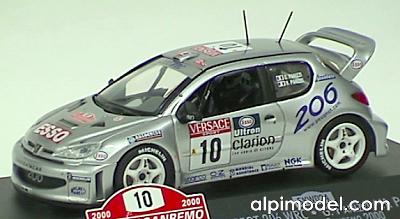 Peugeot 206 WRC G.Panizzi H.Panizzi Winner Rally Sanremo 2000 by skid