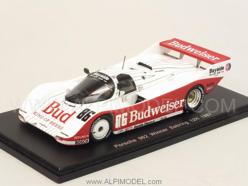 Porsche 962 #86 Winner 12h Sebring 1987 Mass - Rahal by spark-model