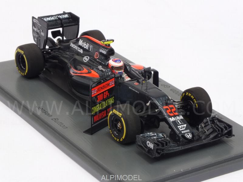 McLaren MP4/31 #22 GP Malaysia 2016 Jenson Button 300th GP - spark-model