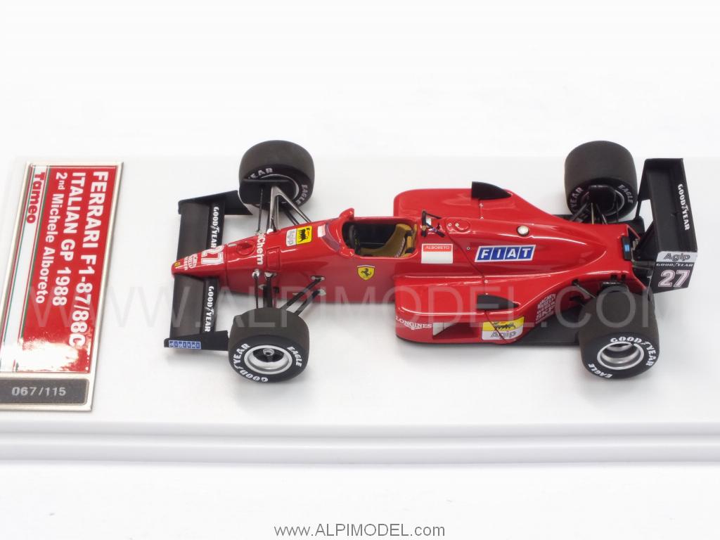 Ferrari F1-87/88C #27 2nd GP Italy 1988 Michele Alboreto (HQ Metal model) - tameo
