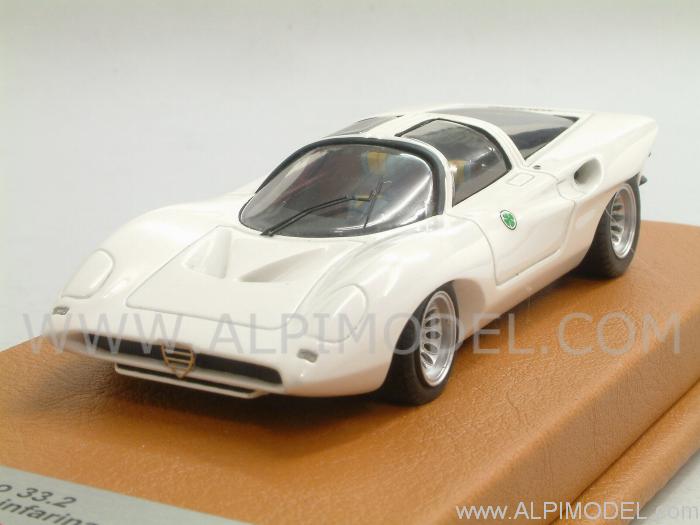 Alfa Romeo 33 Coupe Prototipo Speciale Paris Autoshow 1969 (White) Limited Ed. 60pcs. by tecnomodel
