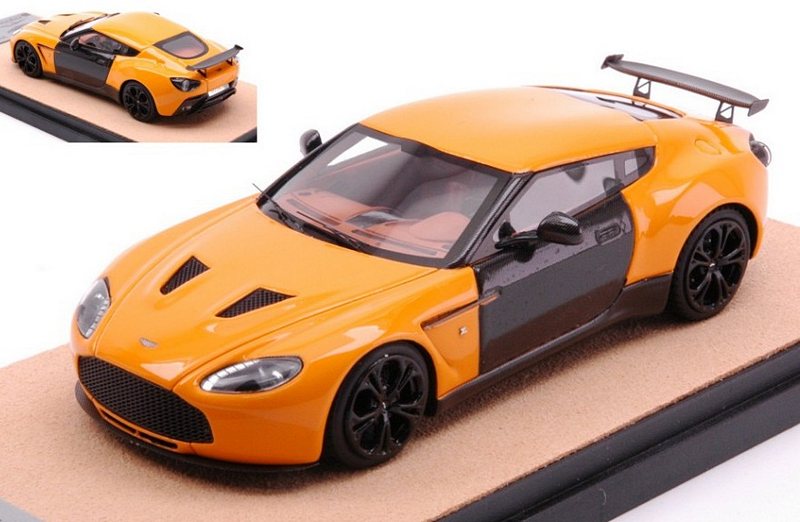 Aston Martin V12 Zagato 2012 (Gloss Orange/Carbon) Lim.Ed.10pcs by tecnomodel