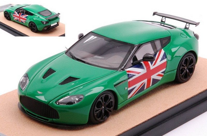 Aston Martin V12 Zagato 2012 (Green/Flag) Lim.Ed.10pcs by tecnomodel