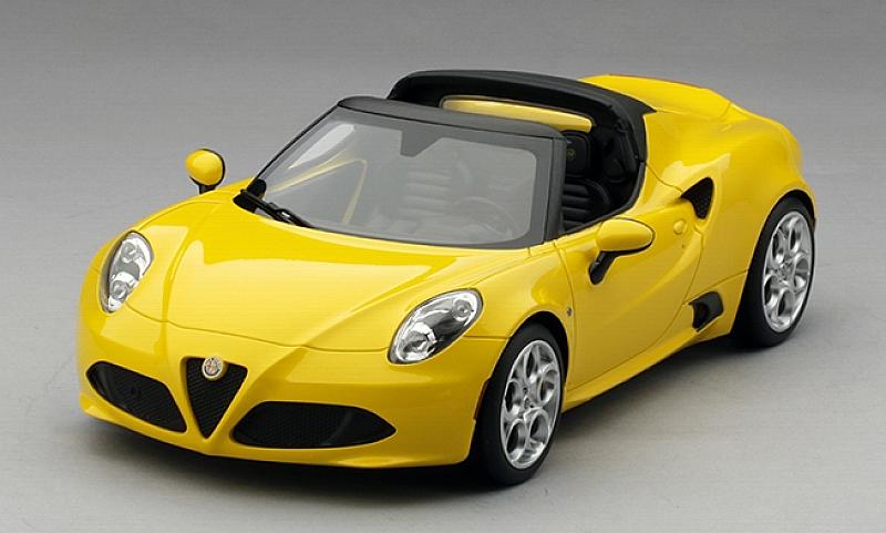 Alfa Romeo 4C Spider 2015 (Giallo Top Speed) by true-scale-miniatures