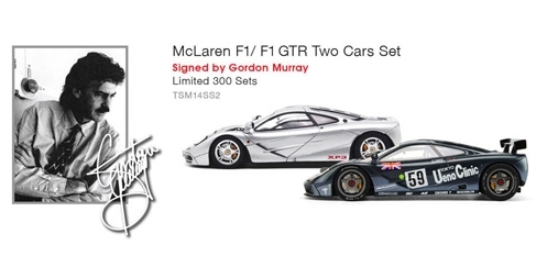 McLaren F1 + F1 GTR (Two Cars Set) Signed by Gordon Murray by true-scale-miniatures