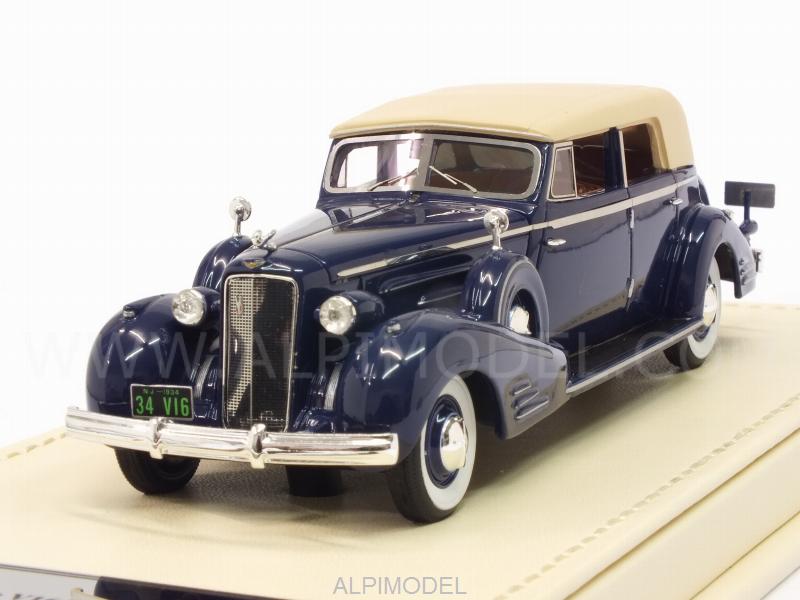 Cadillac V16 Convertible Sedan 1934 (Dark Blue) by true-scale-miniatures
