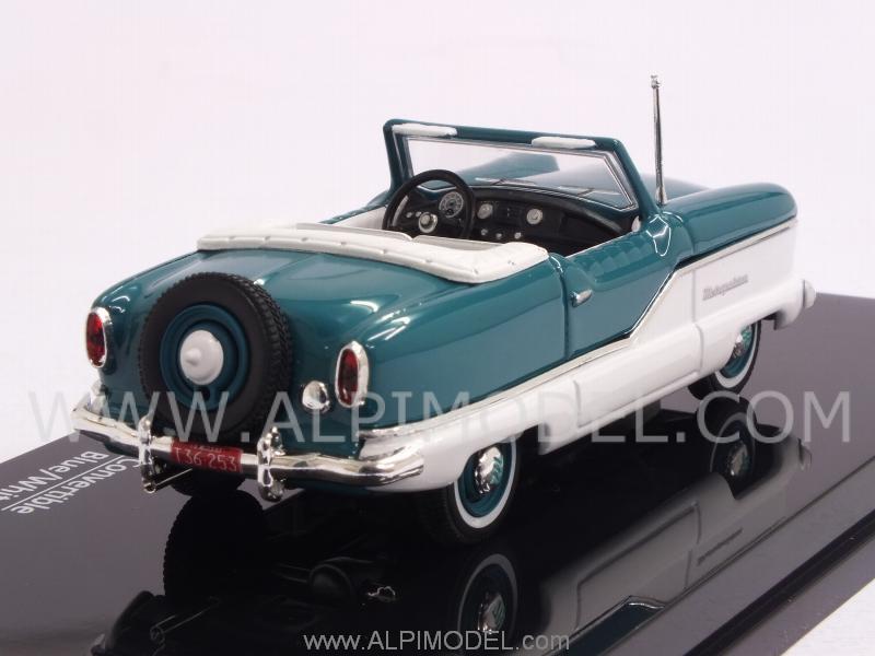 Nash Metropolitan Convertible 1959 (Turquoise/White) - vitesse