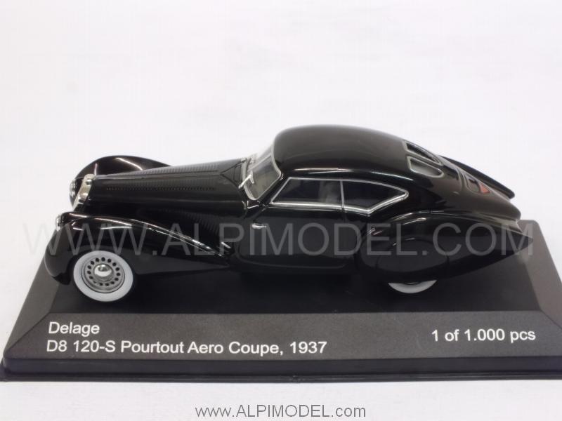 Delage D8 120-S Pourtout Aero Coupe 1937 (Black) - whitebox